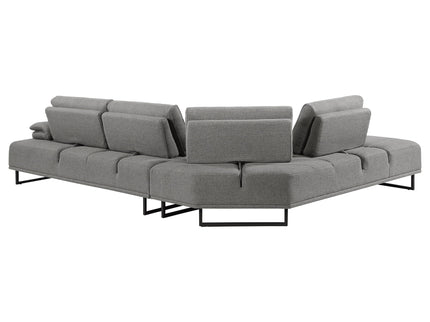 Harnal - L-Shape Sectional Adjustable Back Comfort Focused Sofa - Taupe