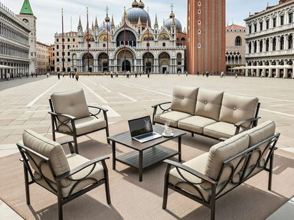Patio Furniture Set & Coffee Table For Backyard