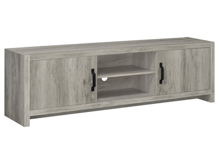 Conifer - TV Stand With Adjustable Shelves - Gray