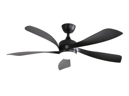52" Ceiling Fan With 3 Color Dimmable LED Light, 5 Blades, Remote Control, Reversible DC Motor