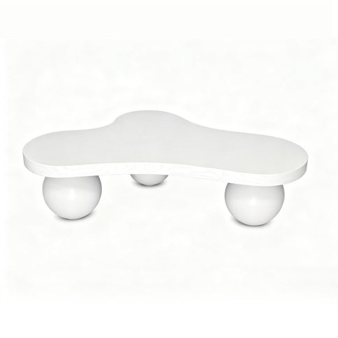 Cloud Shaped Coffee Table With 3 Ball Legs For Living Room