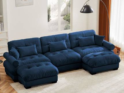 Super Comfort Oversized Modular Sectional Sofa With Movable Ottoman