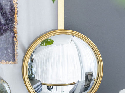 Round Mirror, Circle Mirror With Iron Frame For Living Room Bedroom Vanity Entryway Hallway