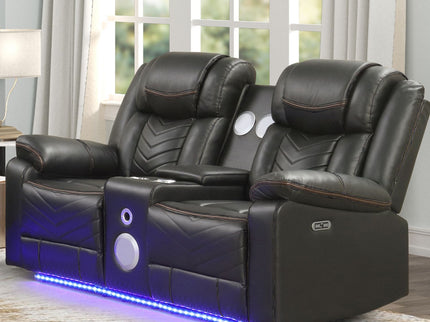 Challenger - LED Power Recliner Loveseat