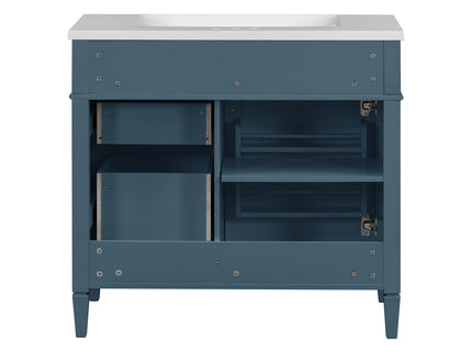 Bathroom Vanity With 2 Drawers And Tip-Out Drawer, Storage Cabinet