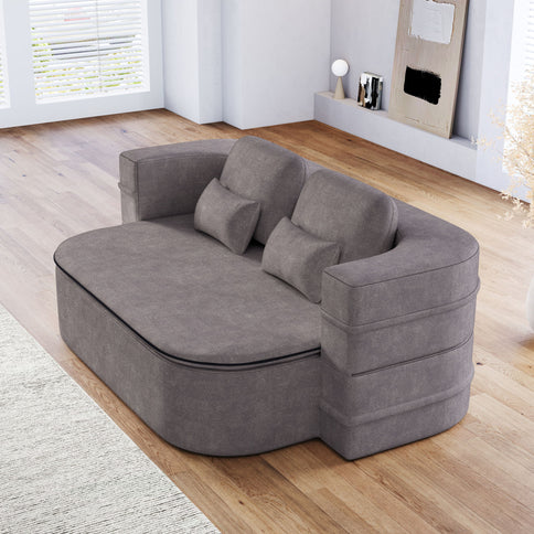 2 In 1 Foldable Sofa Bed With Multi Functional Blanket, Floor Lounge Sofa