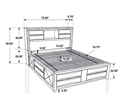 Palamino - 5 Piece Eastern King Bedroom Set - Black
