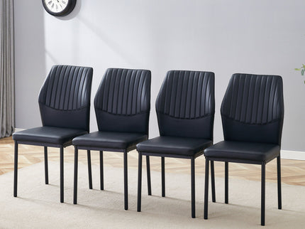 Ergonomic Simple Chair With Metal Leg