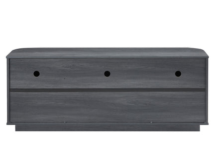 Modern 64" Wavy TV Cabinet With LED Lights - Black