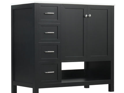 Modern Bathroom Vanity With Sink Top, 2 Doors And 2 Drawers
