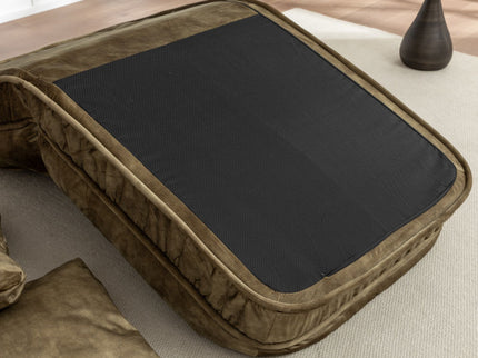 Upholstered Human Dog Bed And Pets, Bean Bag Floor Sofa With Massage Pillow, 5 Adjustable Positions & 2 Soft Pillows