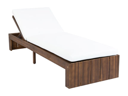Adjustable Outdoor Chaise Lounge Patio Recliner With Removable Cushion