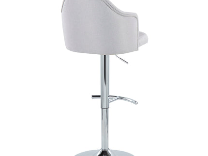 Ahoy - Contemporary Adjustable Barstool With Swivel With Rounded T Footrest (Set of 2)