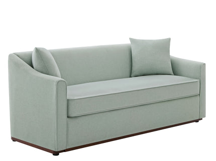 3 Seater Sofa With Wrap Around Armrests And Throw Pillows