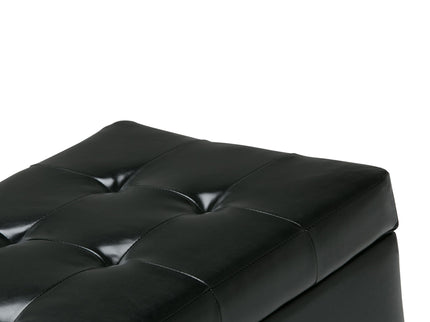 Cosmopolitan - Storage Ottoman - Midnight Black