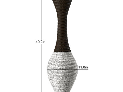 Tall Designer Floor Vase With Elegant 2 Tone