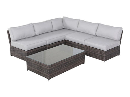 Comfortable Modern Patio Rattan Sectional Set With Cushions