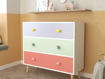 3 Drawer Dresser, Storage Cabinet With Anti Tip Safety