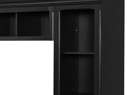 TV Stand With Hutch, Large Entertainment Center With Adjustable Shelves