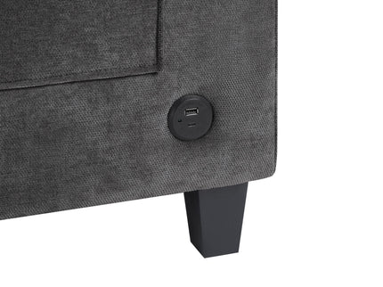 U Shaped Sectional Sofa, Corner Living Room Couch With Built In Cup Holders, Storage, USB Ports