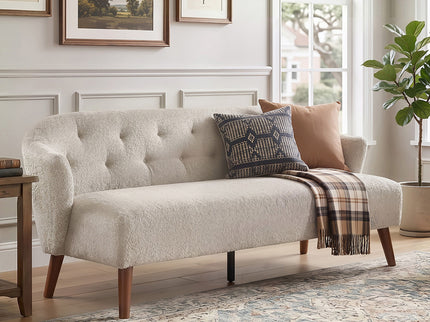 3 Seater Tufted Upholstered Couch Comfy Living Room Sofa