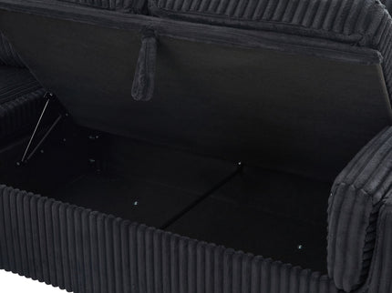 Convertible U-Shaped Sectional Sofa Bed With USB Ports And Storage