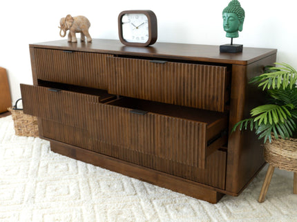 Lola - Dresser With 6 Drawers - Dark Brown