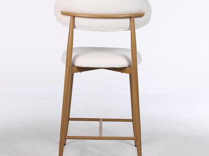 Upholstered Counter Height Bar Stools For Kitchen Island (Set of 2) - Beige