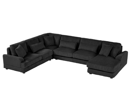 Oversized Sectional Sofa U - Shaped Sofa Couch Modern Sofa Upholstered In Soft With A Chaise Lounge For Living Room