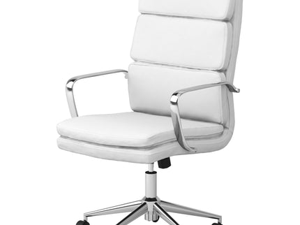 Molly - Upholstered Adjustable High Back Office Chair With Base - White