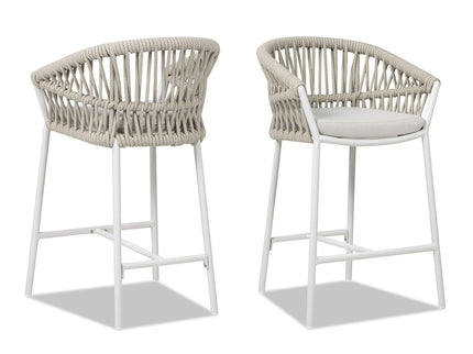 Maiden - Patio Counter Stool Sunproof Olefin (Set of 2)