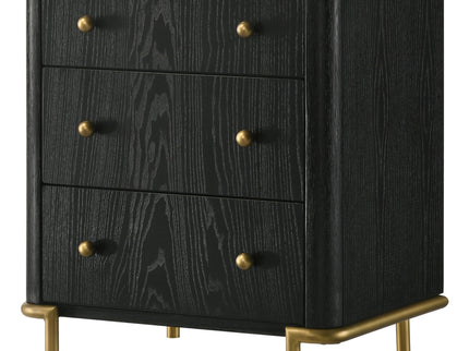 Anser - 3 Drawer Nightstand - Black