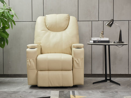 Modern Recliner Chair With Cup Holders, Remote Control
