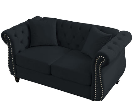 Chesterfield Sofa With Rolled Arms And Nailhead Trim