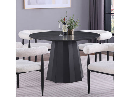 Dorgan - Round Dining Table - Black
