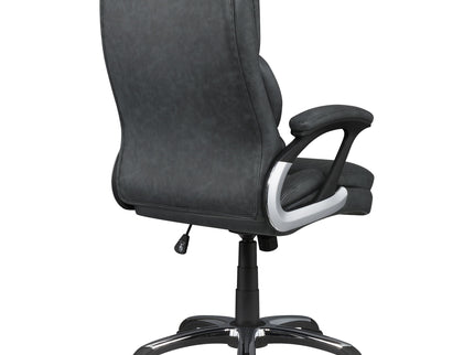 Stanton - Upholstered Adjustable Chair With Padded Arms And Adjustable Height - Gray