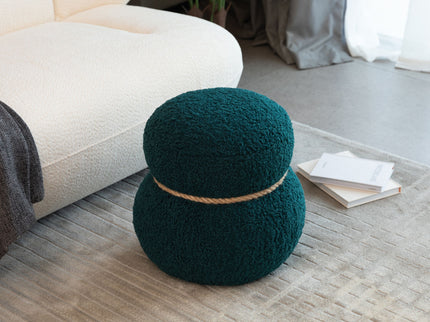 Snowman Stool With Cushion And Solid Wood Frame