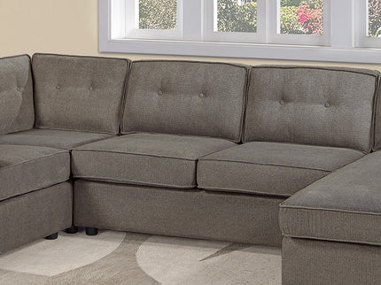 Reversible Chaise U - Sectional Couch, Living Room 3 Piece Set