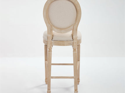 French Country Bar Chairs & Round Back (Set of 2)