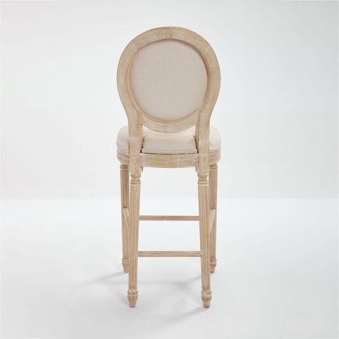 French Country Bar Chairs & Round Back (Set of 2)