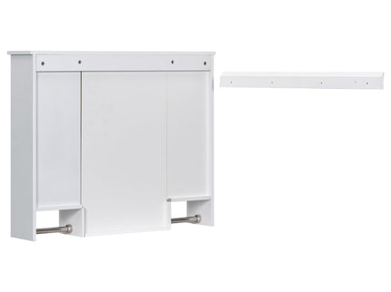 Wall Mounted Bathroom Storage Cabinet With Mirror, Medicine Cabinet With Towel Bar