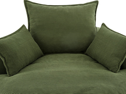 360° Swivel Accent Barrel Chair With Dual Layer Cushion And 3 Removable Pillows