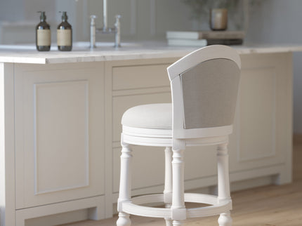 Barrel Back Stool With Swivel