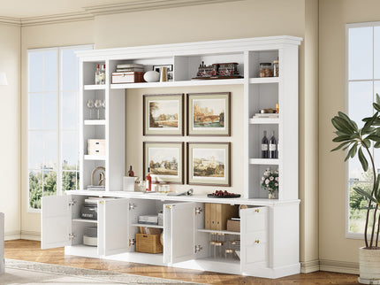All-In-One TV Stand With Bookcase For TVs Up To 70"