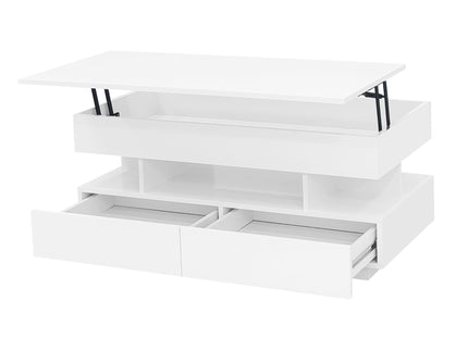 Multi Functional Lift Top Coffee Table With 2 Drawers