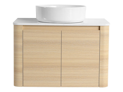 Mounted Bathroom Vanity With Art Sink & 2 Soft Close Doors