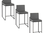 Dark Gray / Faux Leather / 3 Pieces