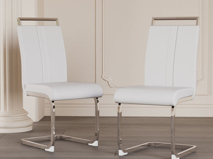 Modern Dining Chairs With Padded Seat, High Back