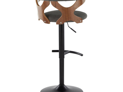 Gardenia - Contemporary Adjustable Barstool, Swivel With Rounded T Footrest (Set of 2)