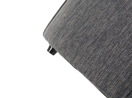 Contemporary Ottoman With Tonal Piping And Button Tuft Design